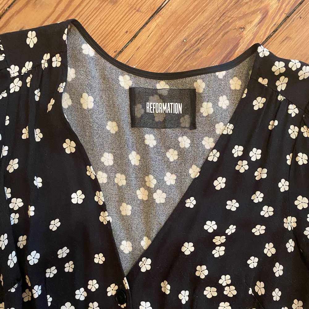 Reformation floral printed jumpsuit